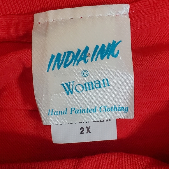 Vintage India Ink Hand Painted Bears Christmas Series Tee. Size: 2X - Picture 3 of 6